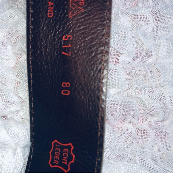 Brown and Black Leopard Print Belt from Switzerland. 39 1/2” by 1 1/2” wide. - Picture 6 of 9